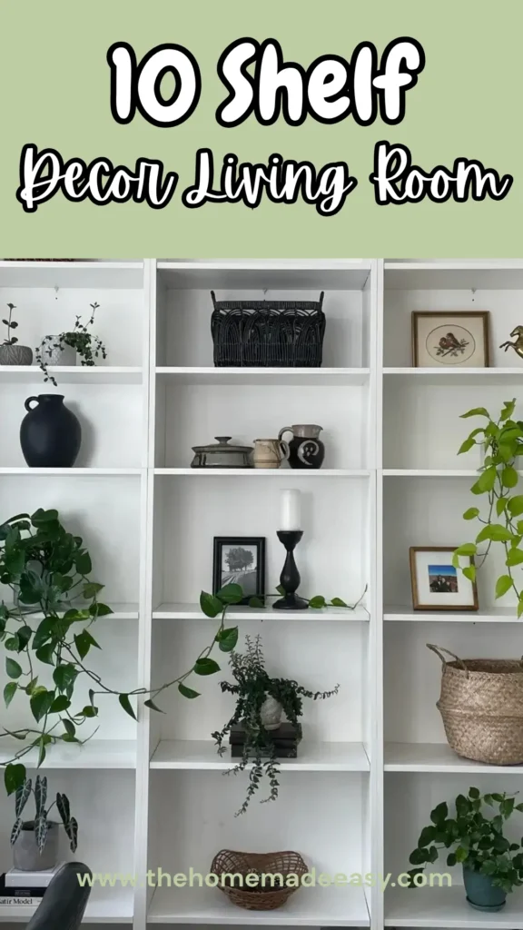 10 shelf decor living room