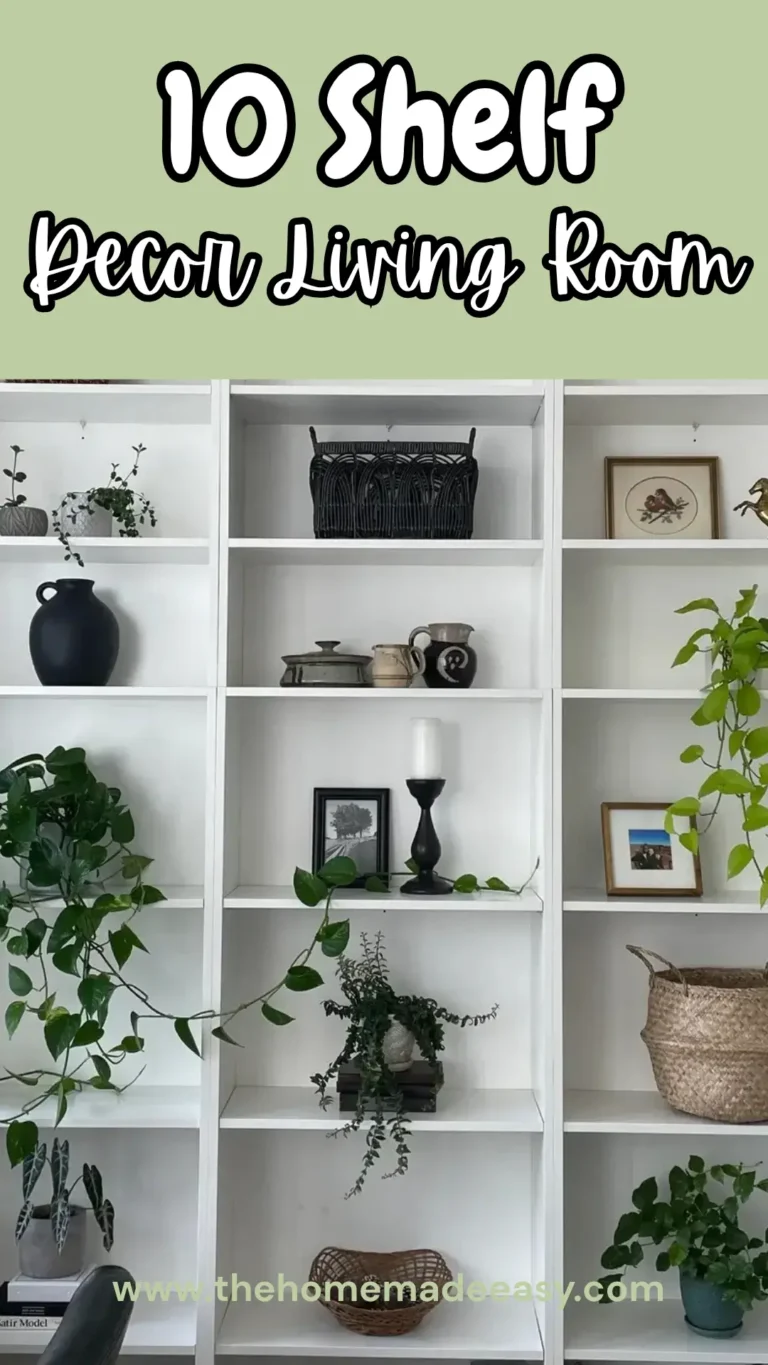 10 shelf decor living room