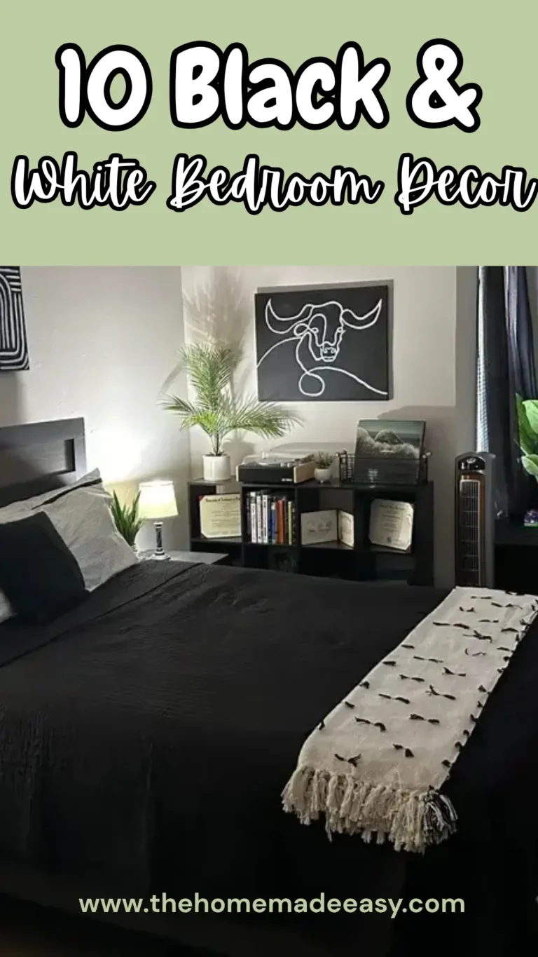 10 black and white bedroom decor