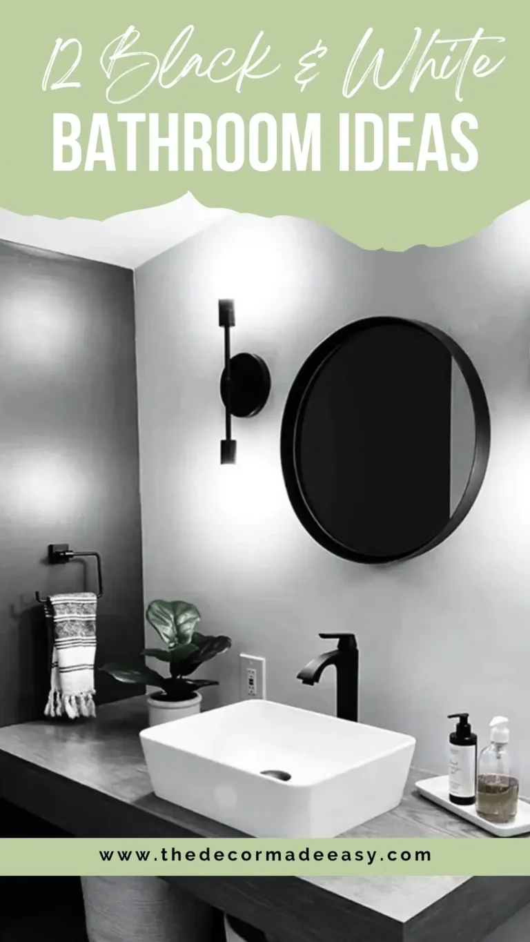 12 Black & White Bathroom Ideas