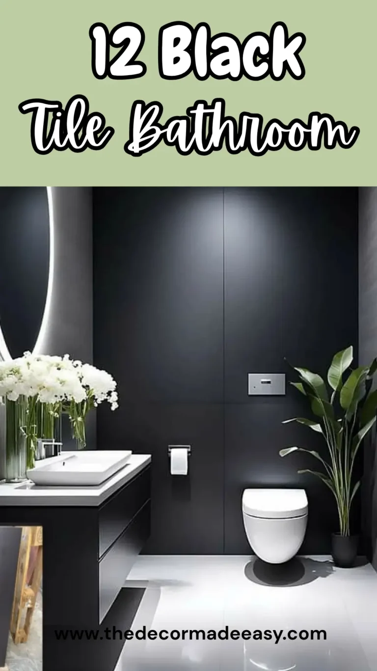 12 black tile bathroom