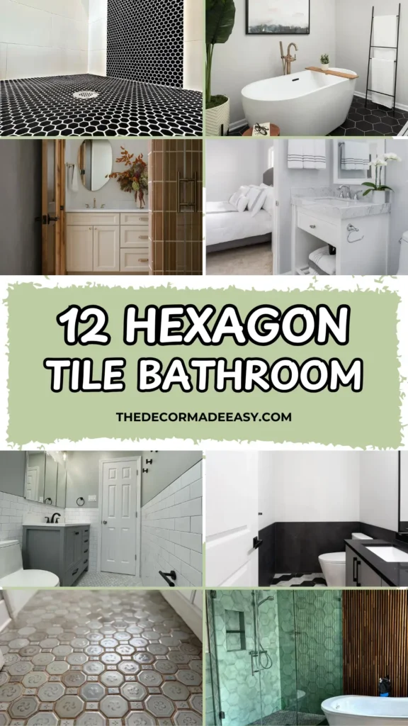 12 hexagon tile bathroom