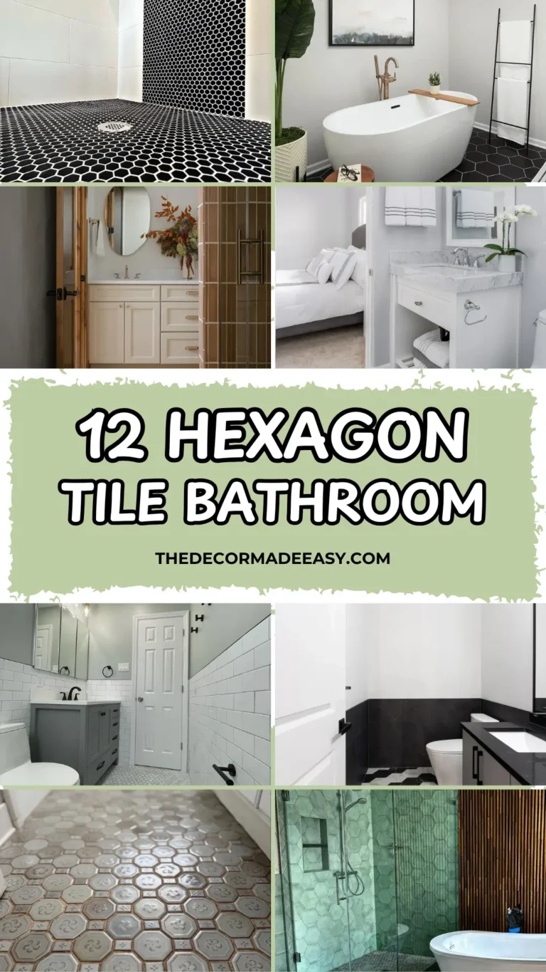 12 hexagon tile bathroom