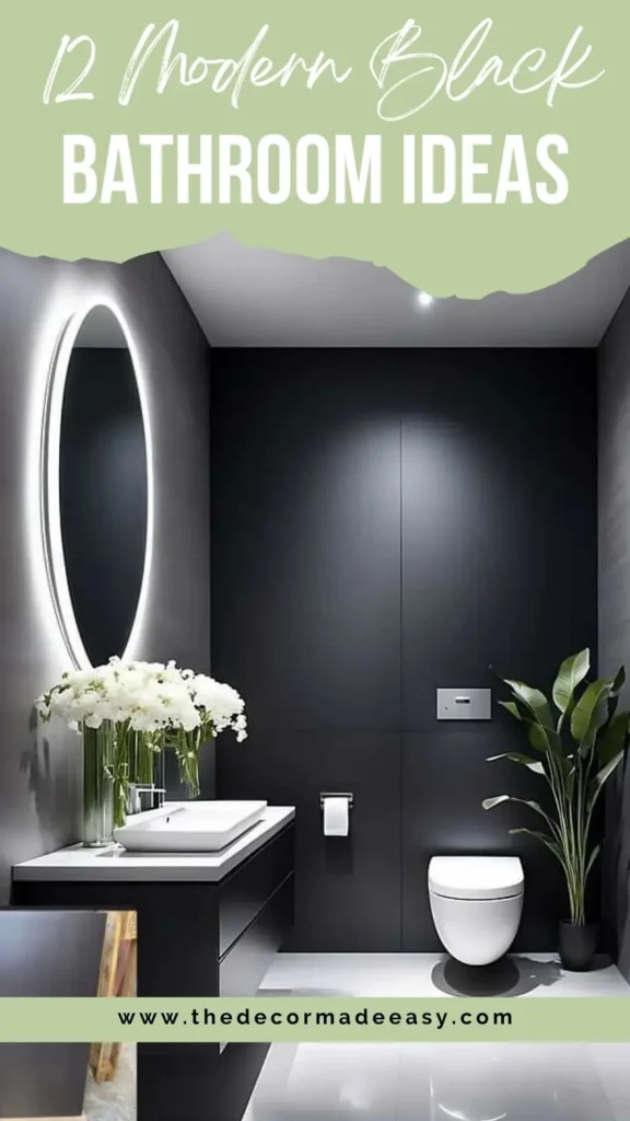 12 modern black bathroom ideas