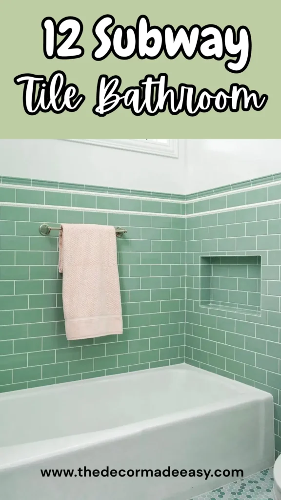 12 subway tile bathroom